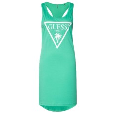 Guess vestito a canotta verde acqua con logo nella parte anteriore 