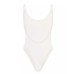 Guess costume intero bianco con logo in strass 