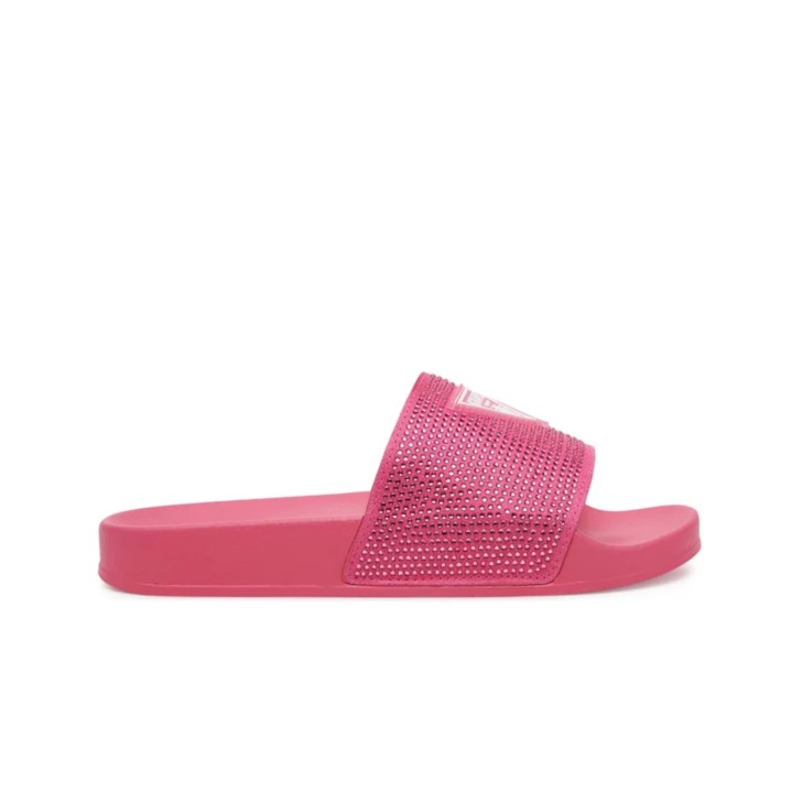 GUESS CIABATTE DA DONNA FUCSIA CON FASCIA IN STRASS 