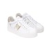 NERO GIARDINI SNEAKERS IN PELLE CON DETTAGLIO LOGO IN METALLO ORO 