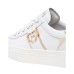 NERO GIARDINI SNEAKERS IN PELLE CON DETTAGLIO LOGO IN METALLO ORO 