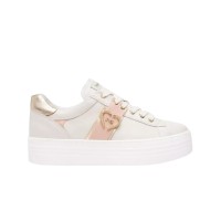 NERO GIARDINI SNEAKERS IN PELLE CON DETTAGLIO ROSA