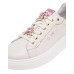 NERO GIARDINI SNEAKERS IN PELLE AVORIO CON DETTAGLIO CHARM ROSA