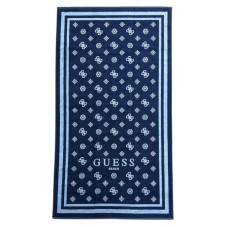 ﻿GUESS TELO MARE BLU LOGO ALL-OVER A CONTRASTO 