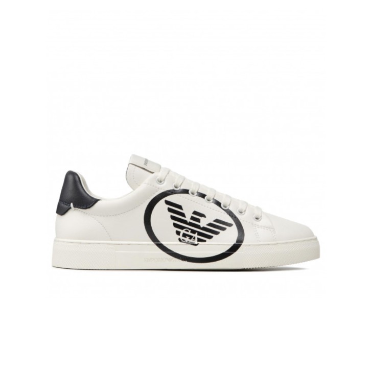 Emporio Armani Sneakers in pelle Bianca da Uomo