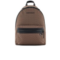 EMPORIO ARMANI ZAINO IN TESSUTO JACQUARD LETTERING ALL OVER BROWN