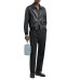 EMPORIO ARMANI BEAUTY CASE POLVERE IN PELLE RIGENERATA SAFFIANO CON LACCIO DA POLSO E PLACCHETTA AQUILA ASV