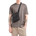 EMPORIO ARMANI TRACOLLA PIATTA IN TESSUTO JACQUARD LETTERING ALL OVER BLACK