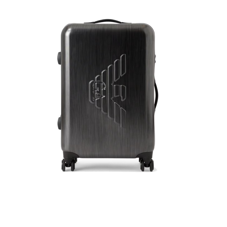 EMPORIO ARMANI TROLLEY MEDIUM UNISEX IN ABS CON MAXI AQUILA A RILIEVO