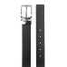 EMPORIO ARMANI CINTURA UOMO NERA CON LOGO LETTERING ALL OVER REVERSIBILE BLU 