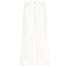 EMPORIO ARMANI JEANS J33 CINQUE TASCHE CREM VITA MEDIA E GAMBA AMPIA CROPPED IN BULL TINTO CAPO