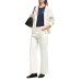 EMPORIO ARMANI JEANS J33 CINQUE TASCHE CREM VITA MEDIA E GAMBA AMPIA CROPPED IN BULL TINTO CAPO