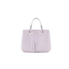 EMPORIO ARMANI SHOPPING BAG SMALL A MANO PINK E TRACOLLA CON LOGO LETTERING ALL OVER REGOLABILE ESTRAIBILE