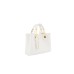 EMPORIO ARMANI MINI BORSA A MANO MYEA BAG WHITE STAMPA CERVO CON TRACOLLA IN NASTRO CON LOGO LETTERING ALL OVER REGOLABILE ESTRAIBILE
