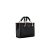 EMPORIO ARMANI MINI BORSA A MANO MYEA BAG BLACK STAMPA CERVO CON TRACOLLA IN NASTRO CON LOGO LETTERING ALL OVER REGOLABILE ESTRAIBILE	