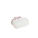 EMPORIO ARMANI MINI BAG WHITE CON TRACOLLA IN NASTRO CON LOGO LETTERING ALL OVER REGOLABILE ESTRAIBILE