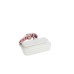 EMPORIO ARMANI MINI BAG WHITE CON TRACOLLA IN NASTRO CON LOGO LETTERING ALL OVER REGOLABILE ESTRAIBILE	