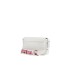 EMPORIO ARMANI MINI BAG WHITE CON TRACOLLA IN NASTRO CON LOGO LETTERING ALL OVER REGOLABILE ESTRAIBILE	