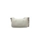 EMPORIO ARMANI MINI BAG BAGUETTE BEIGE CON TRACOLLA IN NASTRO BEIGE CON LOGO LETTERING ALL OVER REGOLABILE ESTRAIBILE	