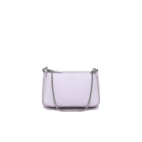 EMPORIO ARMANI MINI BAG DOPPIA PINK CON TRACOLLA IN NASTRO CON LOGO LETTERING ALL OVER REGOLABILE ESTRAIBILE