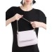 EMPORIO ARMANI MINI BAG DOPPIA PINK CON TRACOLLA IN NASTRO CON LOGO LETTERING ALL OVER REGOLABILE ESTRAIBILE