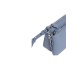 EMPORIO ARMANI MINI BAG DOPPIA BLU CON TRACOLLA IN NASTRO CON LOGO LETTERING ALL OVER REGOLABILE ESTRAIBILE	