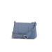 EMPORIO ARMANI MINI BAG DOPPIA BLU CON TRACOLLA IN NASTRO CON LOGO LETTERING ALL OVER REGOLABILE ESTRAIBILE	