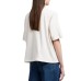 EMPORIO ARMANI T-SHIRT WHITE IN JERSEY DI COTONE SUPIMA CON TASCA A TOPPA LOGATA ASV CON LOGO AQUILA IN STRASS