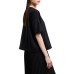 EMPORIO ARMANI T-SHIRT BLACK IN JERSEY DI COTONE SUPIMA CON TASCA A TOPPA LOGATA ASV CON LOGO AQUILA IN STRASS