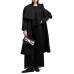 EMPORIO ARMANI T-SHIRT BLACK IN JERSEY DI COTONE SUPIMA CON TASCA A TOPPA LOGATA ASV CON LOGO AQUILA IN STRASS