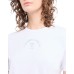 EMPORIO ARMANI T-SHIRT WHITE CON NODO IN LIGHT JERSEY E LOGO LETTERING 