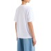 EMPORIO ARMANI T-SHIRT A MANICA CORTA WHITE IN JERSEY DI COTONE CON STAMPA AQUILE MULTICOLOR 