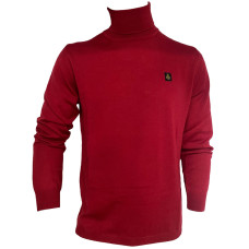 RefrigiWear Dolcevita in lana rosso con logo
