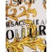 Versace Jeans Couture Polo Bianca da Uomo caratterizzata da stampa barocco sui lati