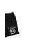 Philipp Plein Pantaloncino nero in cotone con Logo stampato