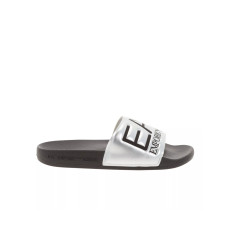 EA7 EMPORIO ARMANI CIABATTA NERO E ARGENTO 