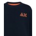 SUN68 FELPA A GIROCOLLO IN COTONE NAVY BLUE