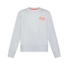 SUN68 FELPA A GIROCOLLO IN COTONE WHITE