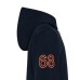 SUN68 FELPA IN COTONE FULL ZIP CON CAPPUCCIO NAVY BLUE 