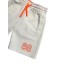 SUN68 BERMUDA BIANCO CON LOGO ARANCIO FLUO 