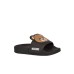 Moschino Ciabatta nera Unisex con maxi patch Teddy