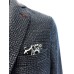 Falko Rosso Giacca a Quadri Blu da Uomo con Taschino 