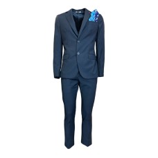 Falko Rosso Abito blu in fresco lana SLIM FIT 