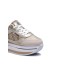 GUESS SNEAKER HANSIT BEIGE 4G LOGO ALL OVER E GLITTER GOLD 