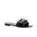 GUESS CIABATTINA NERA CON  LOGO METALLO 