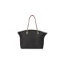 Pollini BORSA HERITAGE NERA CON MANICI IN PELLE E CATENA DORATA 