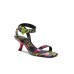 Versace Jeans Couture Sandali con tacco Fucsia a rocchetto con stampa Logo Couture all over