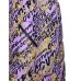 Versace Jeans Couture Giubbotto lungo Over Lilla con stampa Logo Brush Couture All Over