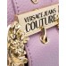 Versace Jeans Couture Borsa a Mano da Donna Lilla, con Maxi Fibbia logata 