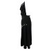 Giulia N Couture Abito nero in raso con spacco e bottoni con strass